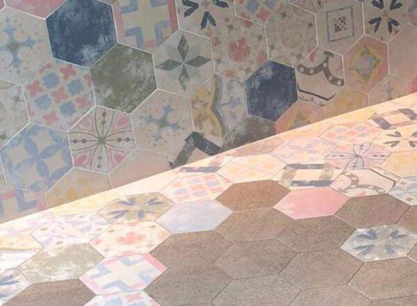 Ambiente Heritage Mix Hex2 -azulejo hexagonal
