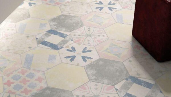 Ambiente Heritage Mix Hex2 -azulejo hexagonal